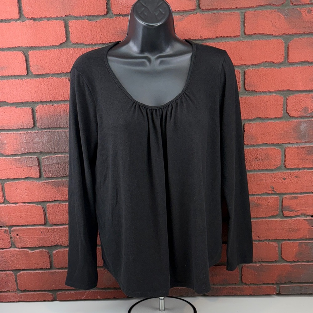White Birch Blouse Small Womans Black